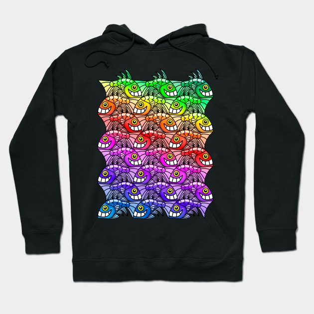 Rainbow fish Escher style Hoodie by Maxsomma